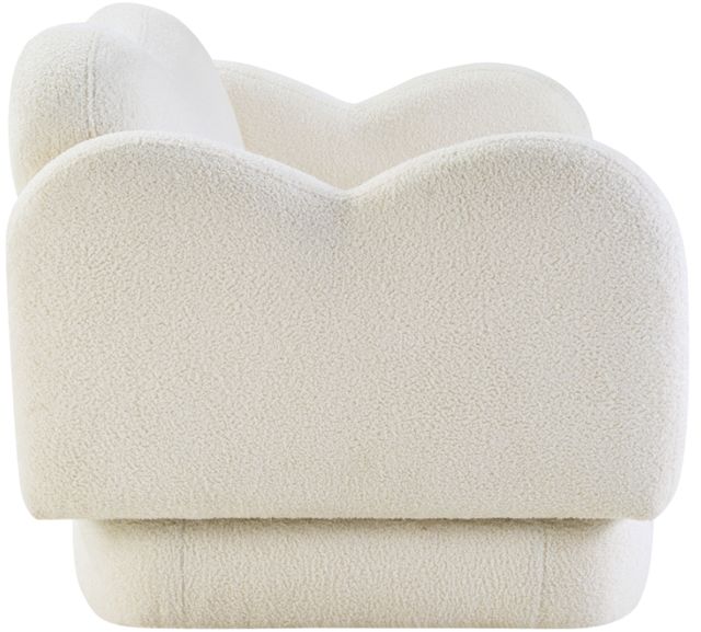 Meridian Furniture Bloom Cream Teddy Fabric Accent Chair-3