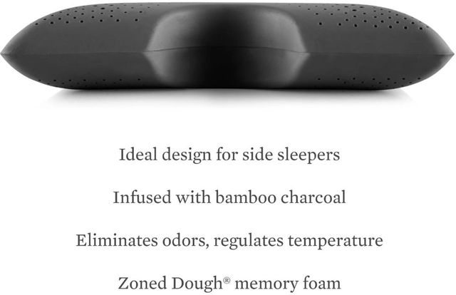 Malouf® Z® Shoulder Zoned Dough® Bamboo Charcoal King Pillow-3