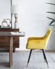 A & B Home 2-Piece Luppino Yellow Dining Chairs Set-2