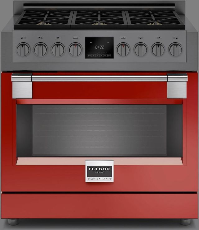 Fulgor® Milano 30" Glossy Red Pro Range Door Kit-1