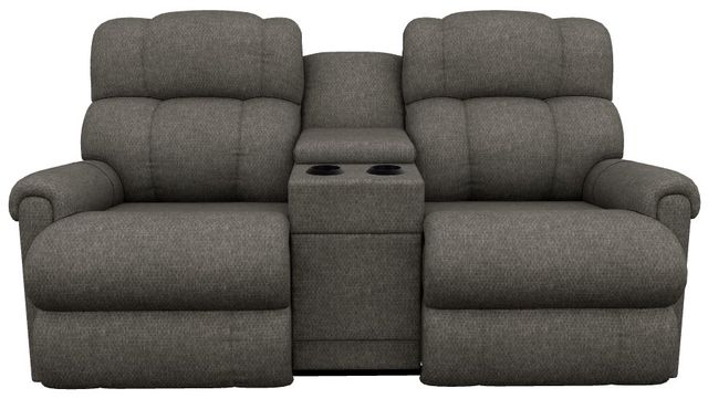 La-Z-Boy® Pinnacle Graphite Power Wall Reclining Loveseat with Console and Headrest-1