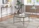 Furniture of America® Freja Glass Top Coffee Table with Silver Base -1