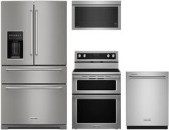 KitchenAid® 4 Piece Stainless Steel Kitchen Package