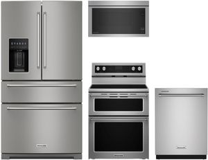 KitchenAid® 4 Piece Stainless Steel Kitchen Package