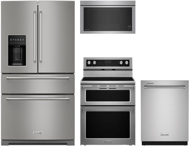 KitchenAid® 4 Piece Stainless Steel Kitchen Package