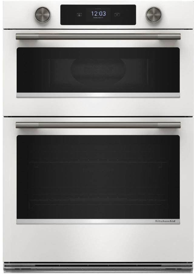 KitchenAid® 30” White Oven/Micro Combo Electric Wall Oven-2