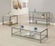 Coaster® Trini Glass Top Black Nickel End Table with Glass Shelf-1