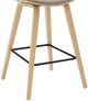 Armen Living Fox 3-Piece Oak/Vintage Taupe Barstool Set-4