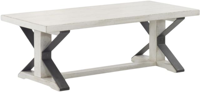 Legacy Classic Coming Home Chalk Cocktail Table with Gray Base-0
