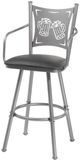 Creation II Swivel Spectator Height Stool with Armrests-2