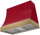 AGA Marquee 48" Piccadilly Red Wall Mounted Range Hood  with Antique Brass Trim-0