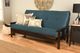 Kodiak Furniture Monterey Suede Navy/Espresso Full Futon with Mattress-1