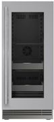 U-Line® Home Collection 15" 2.8 Cu. Ft. Stainless Steel Beverage Center with Glass Door-0