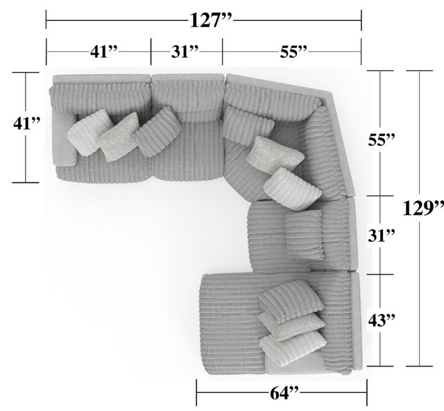 Catnapper® Abraxas 5-Piece Moonstruck U-Shape Power Reclining Sectional-6