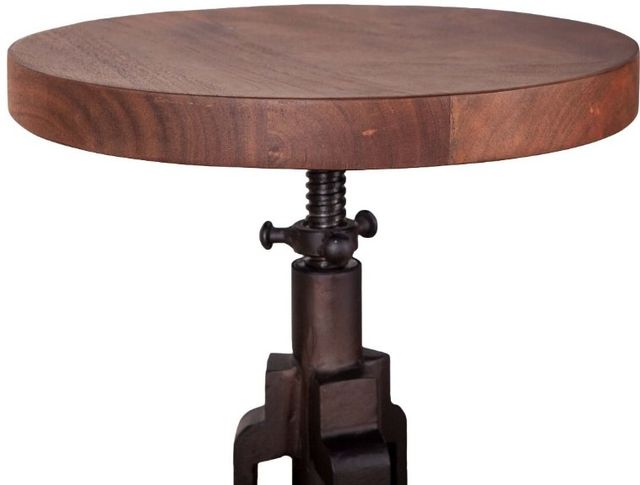 Home Trends & Design Organic Forge Raw Walnut Adjustable Stool-2
