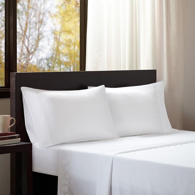 Olliix by Intelligent Design White King Microfiber All Season Wrinkle-Free Sheet Set-3