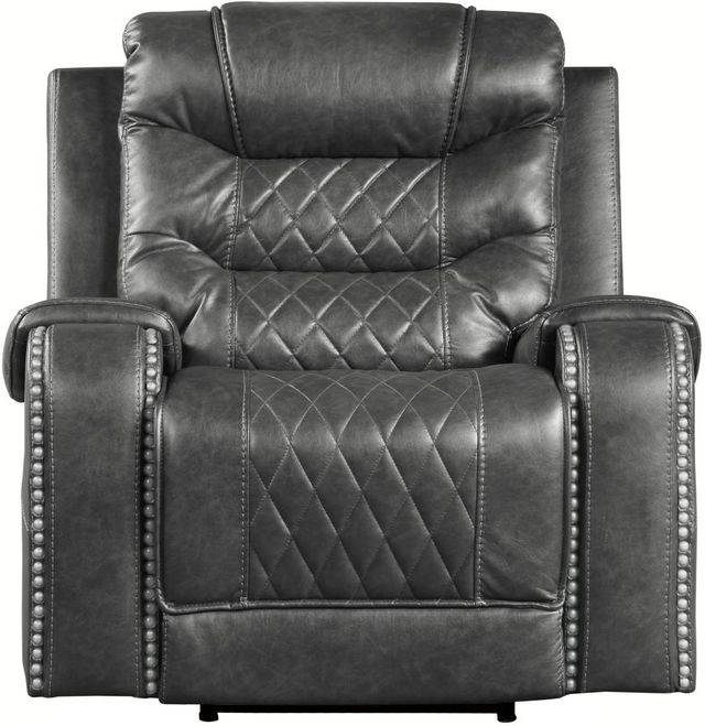 Homelegance® Putnam Gray Power Recliner-2