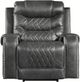 Homelegance® Putnam Gray Power Recliner-2