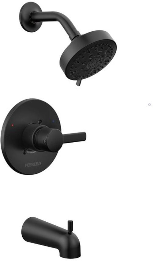 Peerless Precept® Matte Black Tub and Shower Trim Kit-0