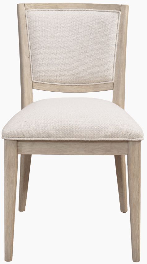 Riverside Furniture Carmella 2-Piece Pebble Oak Dining Upholstered Back Side Chair Set-2
