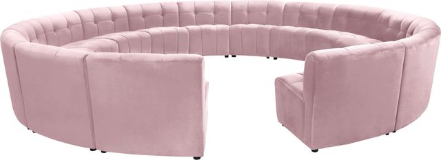 Meridian Furniture Limitless 15-Piece Pink Velvet Modular Sectional-2