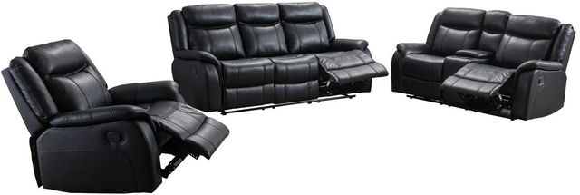 Mazin Furniture Paxton Black Upholstered Rocker Recliner-3
