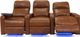 RowOne Prestige Home Entertainment Seating Brown 3-Chair Straight Row-1
