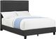 Elements International Erica Charcoal Upholstered Full Platform Bed-1