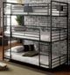 Furniture of America® Olga I Antique Black Twin/Twin Triple Bunk Bed-0