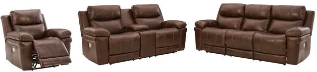 Signature Design by Ashley® Edmar 3-Piece Chocolate Power Reclining Living Room Seating Set-0