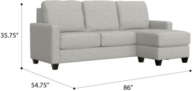 Emerald Home Dawson Gray Chofa with Drop Down Table-2