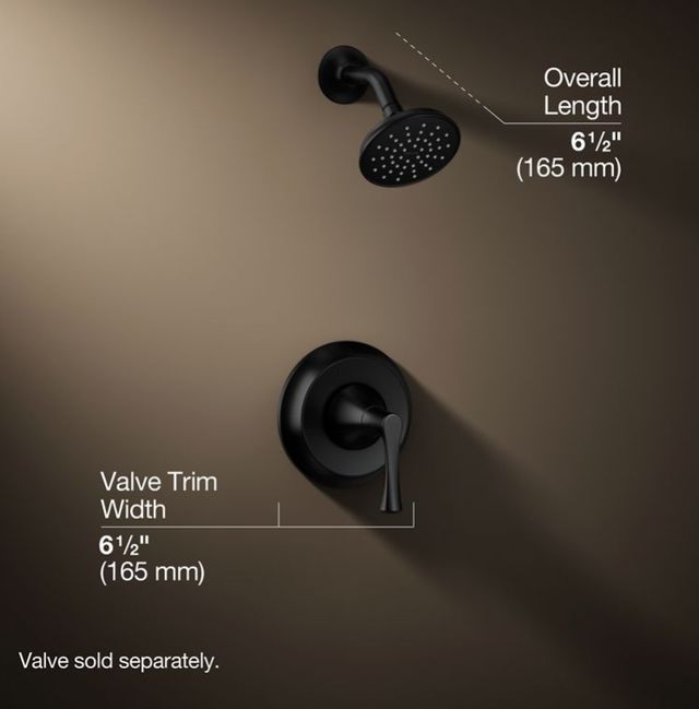 KOHLER® Buckley™ Rite-Temp® Matte Black 1.75 GPM Shower Trim Kit-2