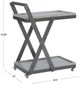 Powell® Ember Pebble Gray Bar Cart-2