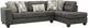 Albany Industries 2-Piece Crow Pewter Chaise Sectional-0