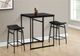 Monarch Specialties Inc. 2-Piece Black 24" Upholstered Counter Height Stools Set-3