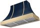 AGA Cascade 48" Indigo Wall Mounted Range Hood  with Polished Brass Trim-0