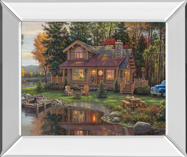 Classy Living Lakeside Cabin Glow Wall Art-0