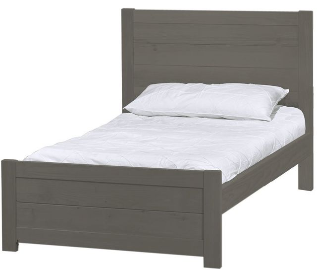 Crate Designs™ Furniture WildRoots Graphite 43" Twin Extra-long Youth Panel Bed-0