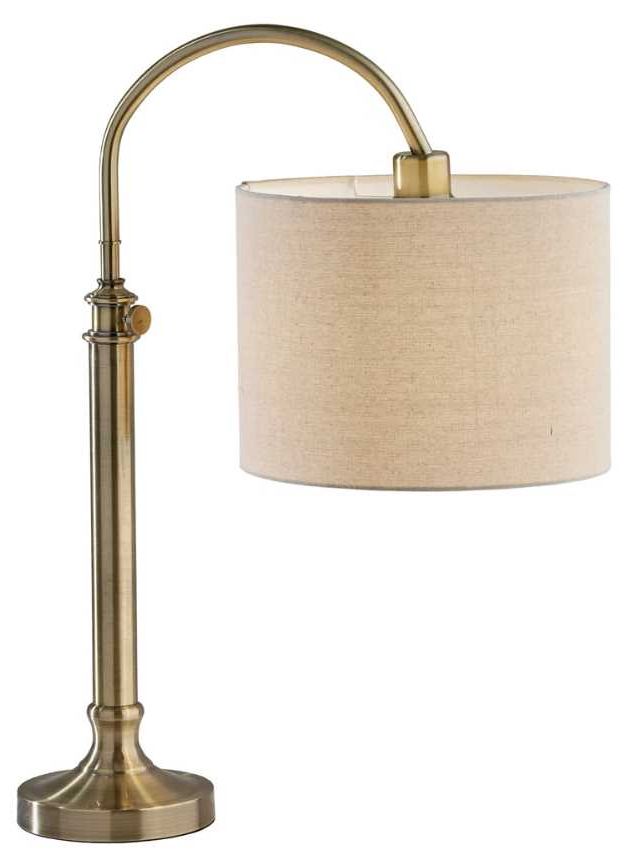Adesso® Barton Antique Brass Task Table Lamp-0