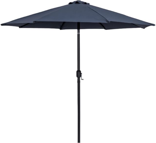 Meridian Furniture Fiji Gray/Matte Black Aluminum Outdoor Patio Umbrella-0