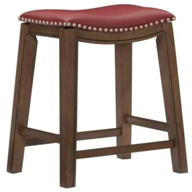 Homelegance® Ordway Brown/Red 24" Counter Stool-0
