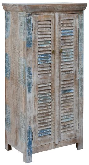 Jaipur Furniture Anika Group Thomine Coastal Blue Shutter Tall Cabinet-0