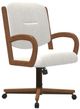Chromcraft Customizable Concord Swivel Tilt Caster Casual Dining Chair-2