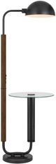 Cal® Lighting & Accessories Keyser Charcoal Grey/Oak Floor Lamp-1
