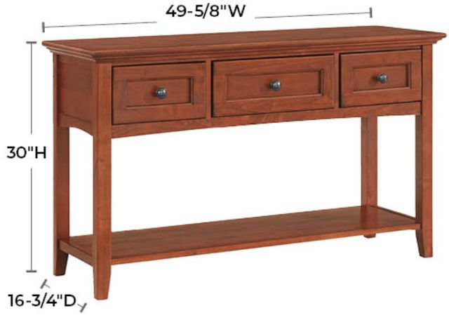 Whittier Wood® Furniture McKenzie Glazed Antique Cherry Sofa Table-2