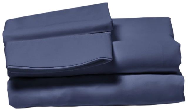 Dreamfit® DreamChill™ 3-Piece Blue Organic Cotton Percale Twin Sheet Set-0