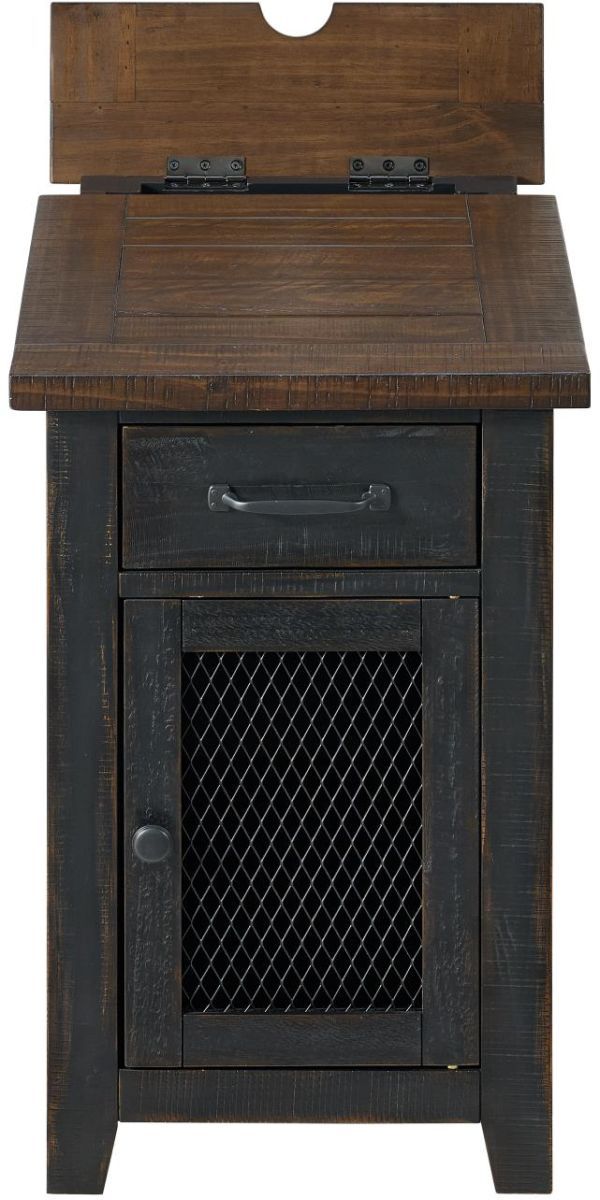 Martin Svensson Rustic Brown Side Table with Black Base-3