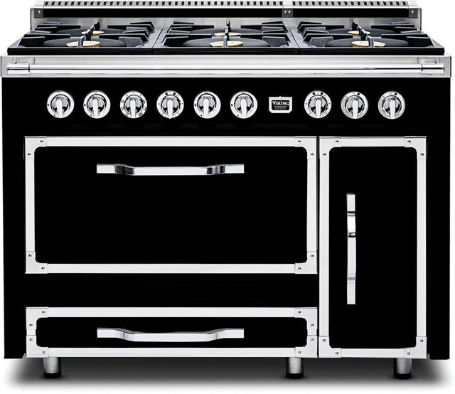 Viking® Tuscany 48" Graphite Black Dual Fuel Pro-Style Range-0