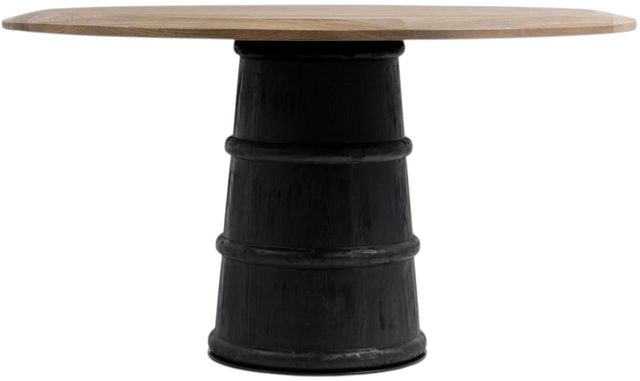 Classic Home Lunen Soft Reef Noir 55" Round Dining Table-2