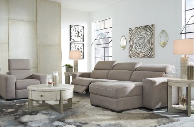 Signature Design by Ashley® Mabton 2-Piece Gray Living Room Set with Power Reclining Sectional-3